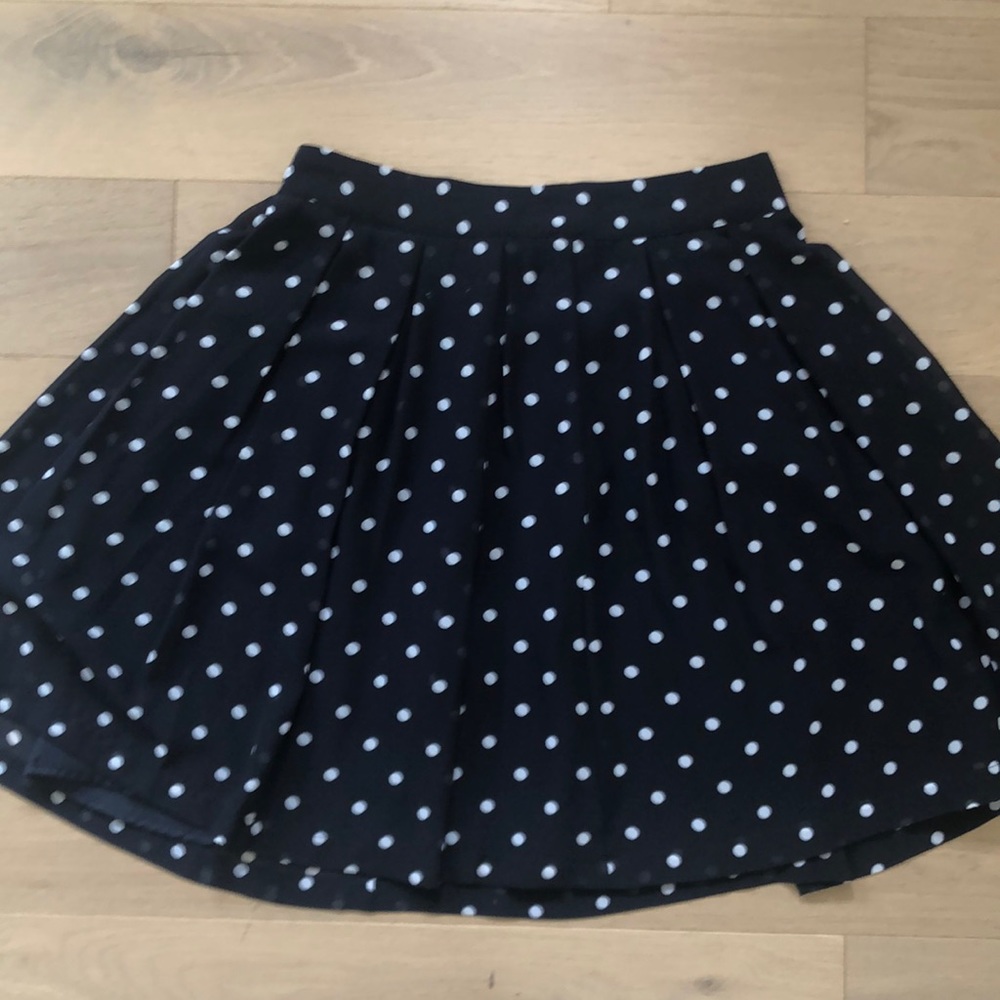H & M navy blue polka dot skirt - Picture 1 of 7